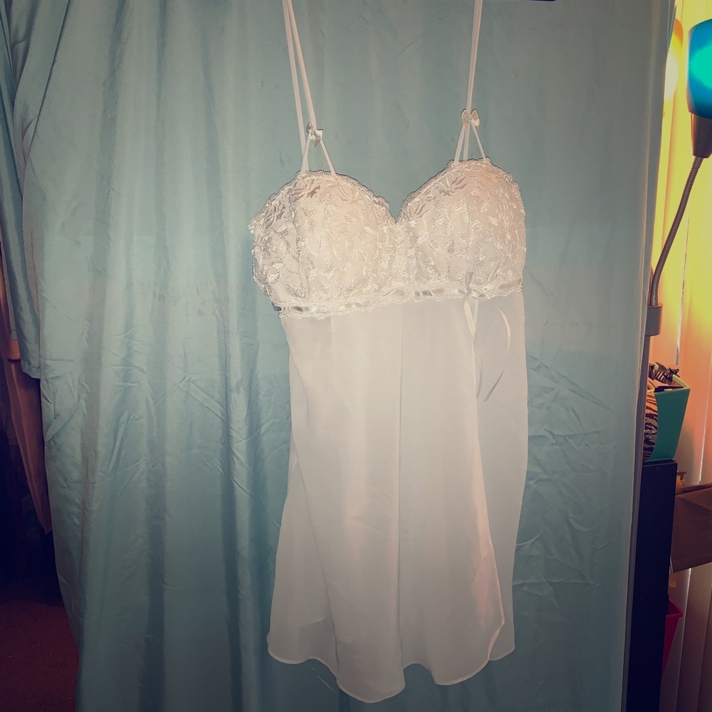 Sexy white/light blue Teddy